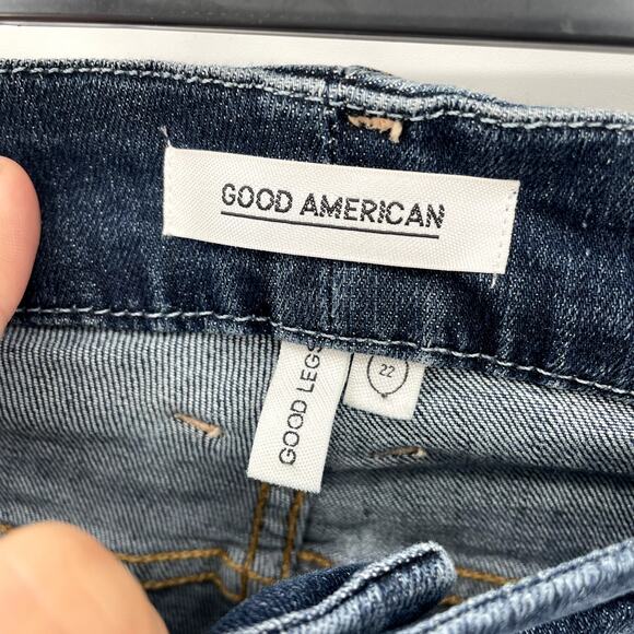 GOOD AMERICAN NWT Good Legs Blue Skinny Jeans in Blue004 // 22 Plus - Picture 7 of 10
